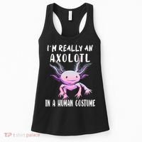 I'm Really An Axolotl In A Human Funny Halloween Costume Women's Tank Top thumb 0