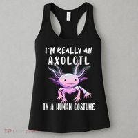 I'm Really An Axolotl In A Human Funny Halloween Costume Women's Tank Top thumb 3