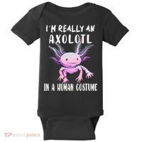 I'm Really An Axolotl In A Human Funny Halloween Costume Baby Bodysuit thumb 0