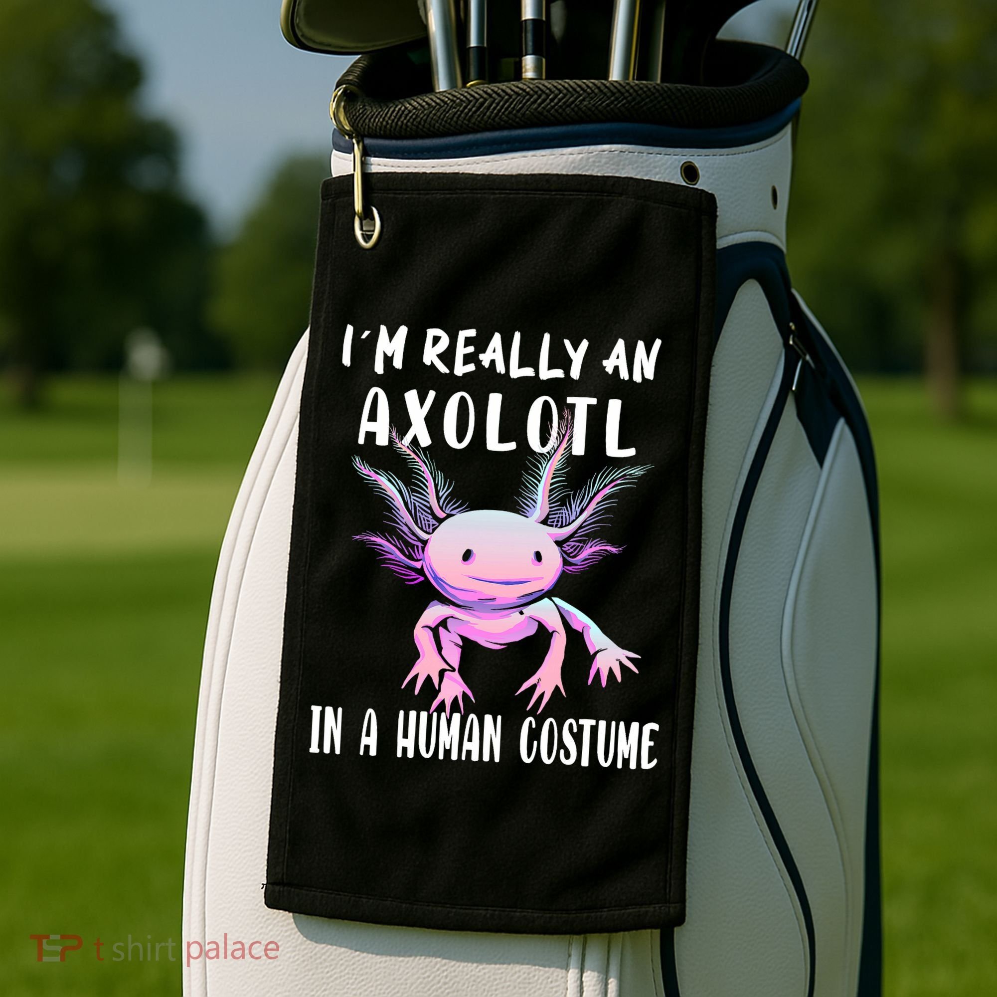 I'm Really An Axolotl In A Human Funny Halloween Costume Golf Towel