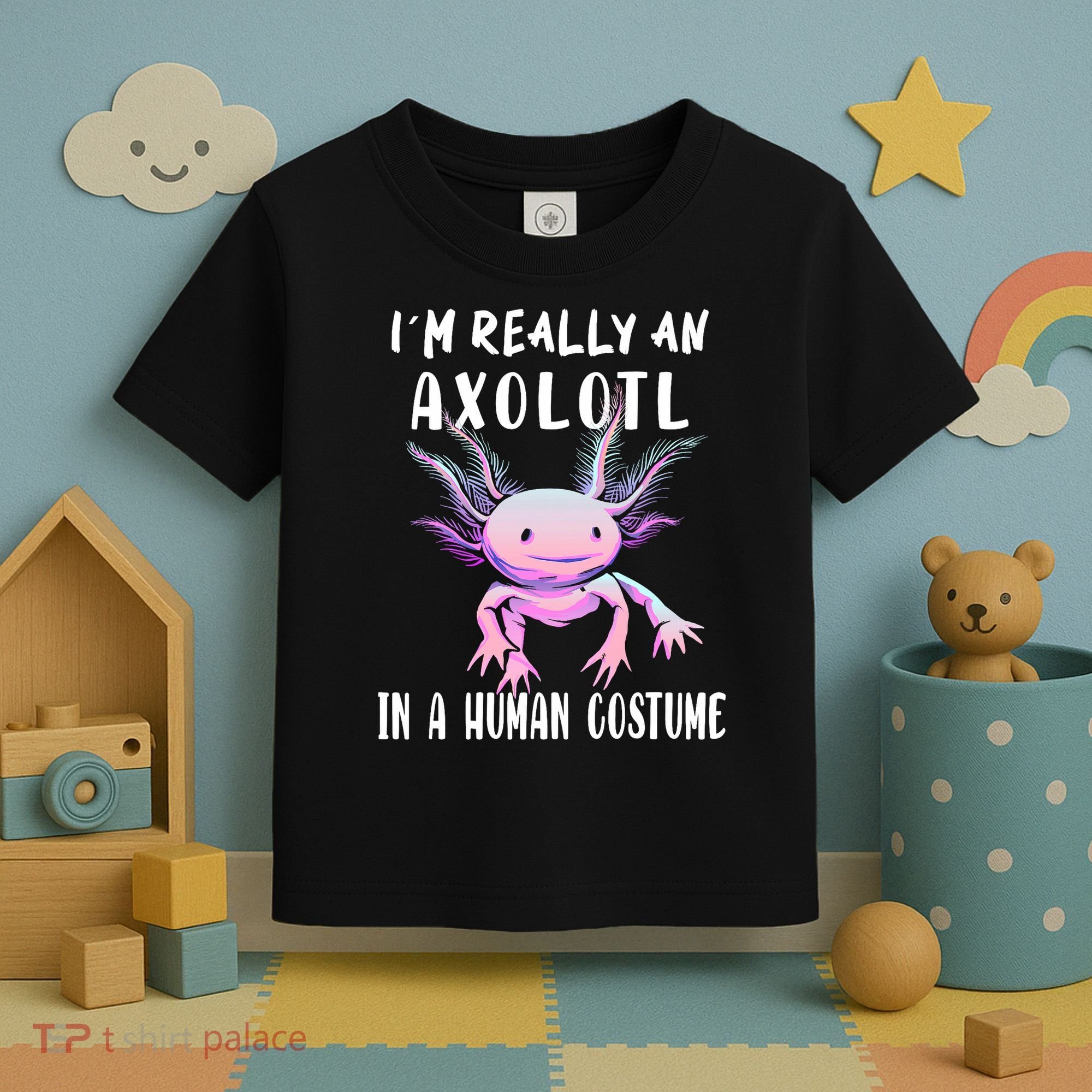 I'm Really An Axolotl In A Human Funny Halloween Costume Toddler T-Shirt