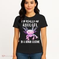 I'm Really An Axolotl In A Human Funny Halloween Costume Women's T-Shirt thumb 4