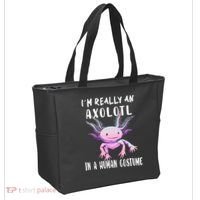I'm Really An Axolotl In A Human Funny Halloween Costume Tote Bag thumb 2