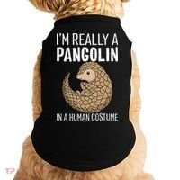 Im Really A Pangolin In A Human Costume Halloween Doggie Tank thumb 0
