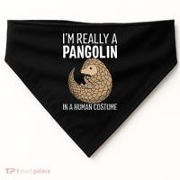 Im Really A Pangolin In A Human Costume Halloween USA-Made Doggie Bandana thumb 0