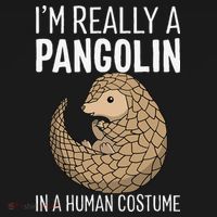 Im Really A Pangolin In A Human Costume Halloween Women's Hoodie thumb 2