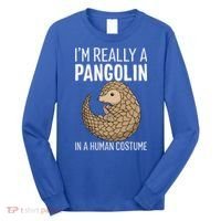 Im Really A Pangolin In A Human Costume Halloween Long Sleeve Shirt thumb 0