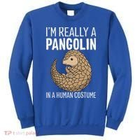 Im Really A Pangolin In A Human Costume Halloween Sweatshirt thumb 0
