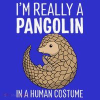 Im Really A Pangolin In A Human Costume Halloween Sweatshirt thumb 3
