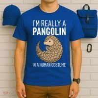 Im Really A Pangolin In A Human Costume Halloween T-Shirt thumb 6