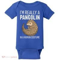 Im Really A Pangolin In A Human Costume Halloween Baby Bodysuit thumb 0