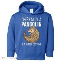Im Really A Pangolin In A Human Costume Halloween Toddler Hoodie thumb 0