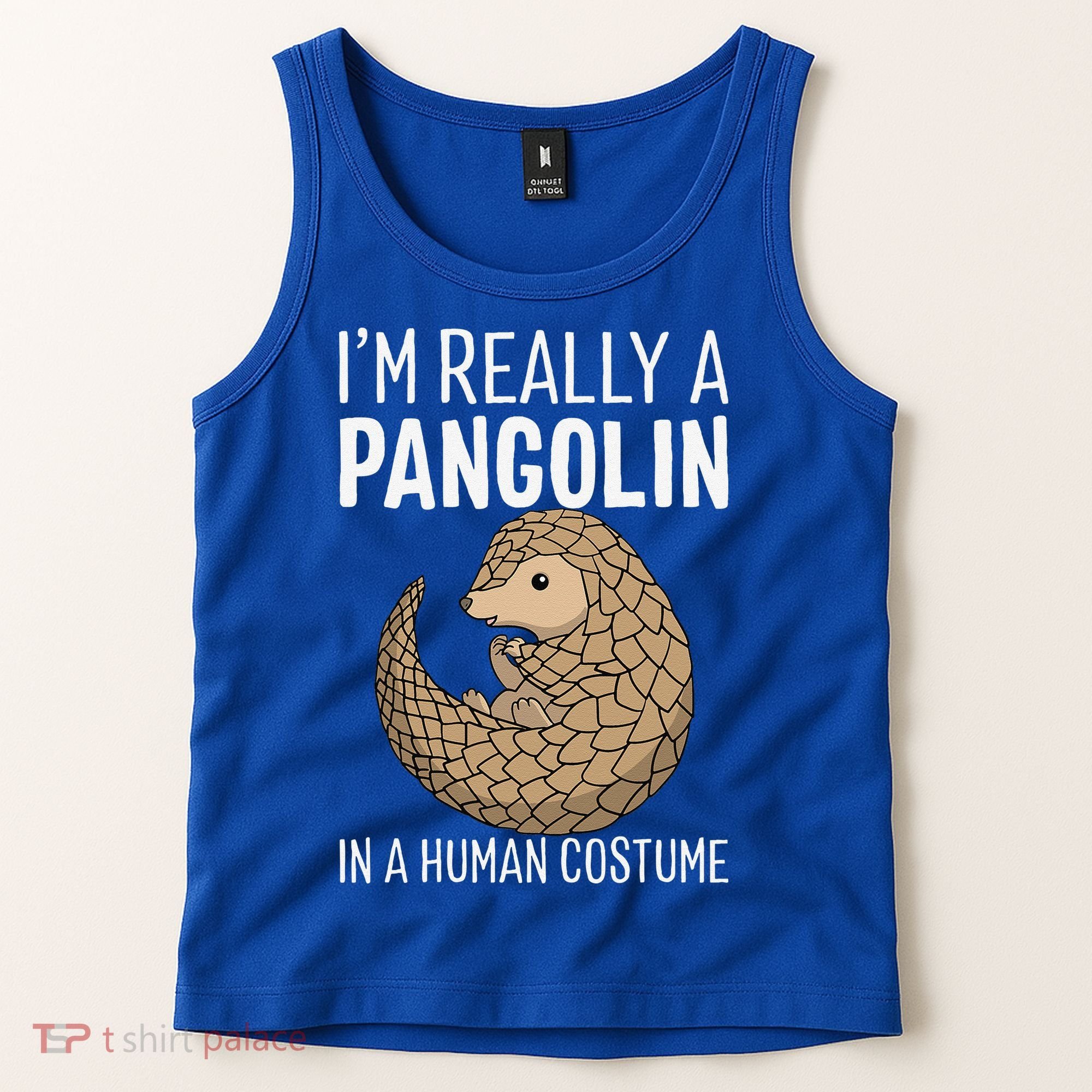 Im Really A Pangolin In A Human Costume Halloween Tank Top
