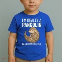 Im Really A Pangolin In A Human Costume Halloween Toddler T-Shirt thumb 2