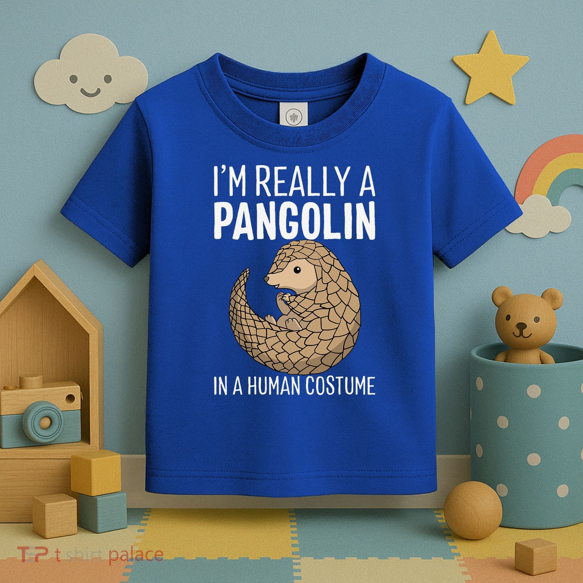 Im Really A Pangolin In A Human Costume Halloween Toddler T-Shirt