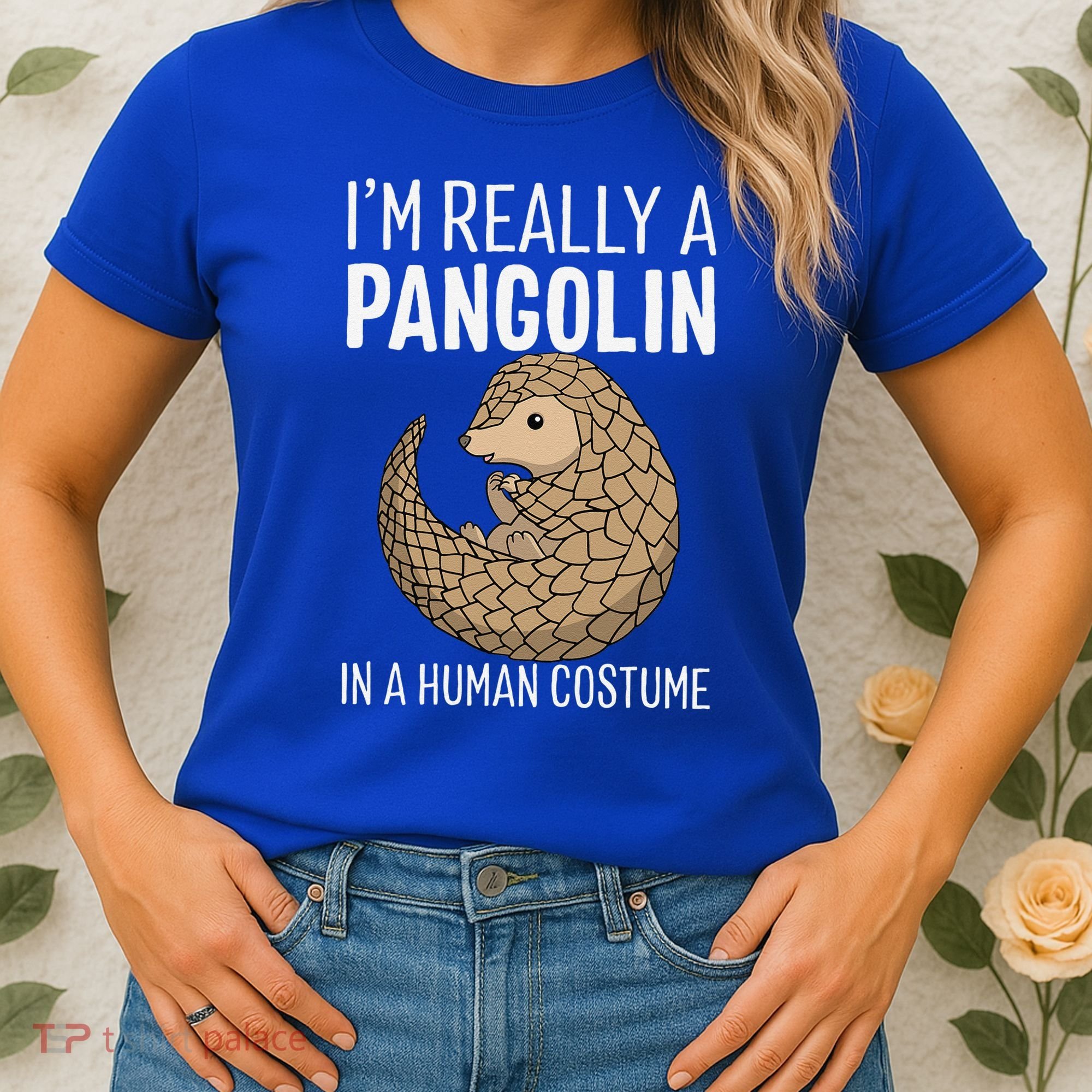 Im Really A Pangolin In A Human Costume Halloween Women's T-Shirt