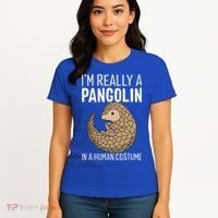 Im Really A Pangolin In A Human Costume Halloween Women's T-Shirt thumb 4
