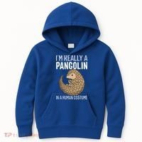 Im Really A Pangolin In A Human Costume Halloween Kids Hoodie thumb 0