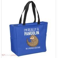 Im Really A Pangolin In A Human Costume Halloween Tote Bag thumb 2