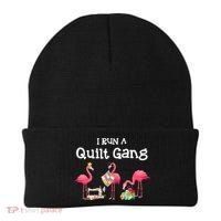 I Run A Quilt Gang Funny Quilting Beanie thumb 0
