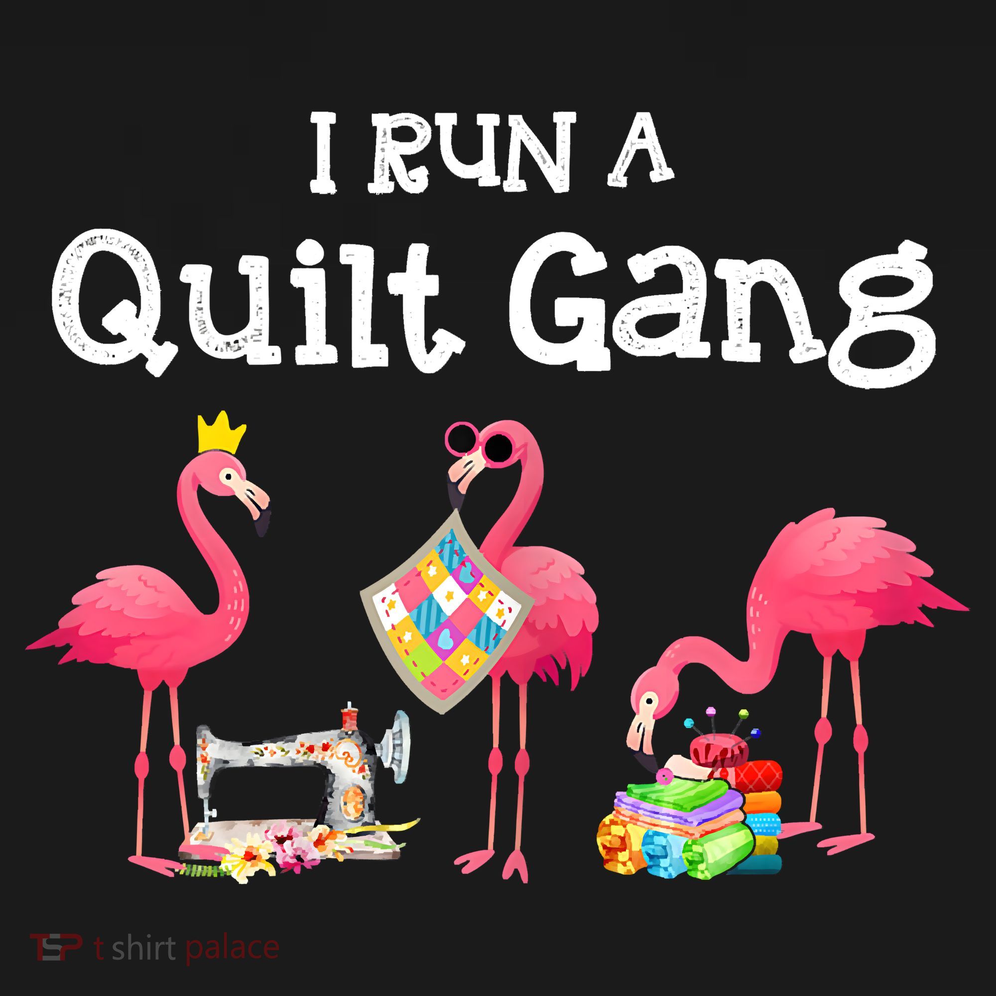 I Run A Quilt Gang Funny Quilting Women's Hoodie