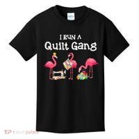I Run A Quilt Gang Funny Quilting Kids T-Shirt thumb 0