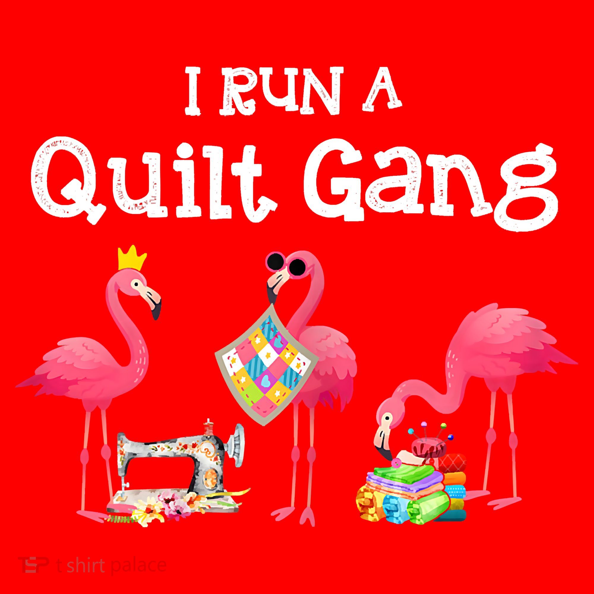 I Run A Quilt Gang Funny Quilting Santa Hat