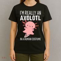 I'm Really An Axolotl In A Human Costume Halloween Funny  T-Shirt thumb 4