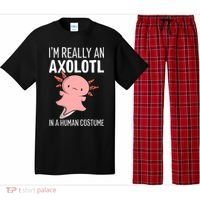I'm Really An Axolotl In A Human Costume Halloween Funny  Pajama Set thumb 0