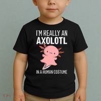 I'm Really An Axolotl In A Human Costume Halloween Funny  Toddler T-Shirt thumb 2