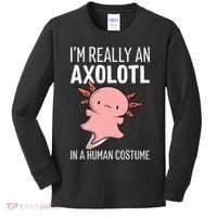 I'm Really An Axolotl In A Human Costume Halloween Funny  Kids Long Sleeve Shirt thumb 0