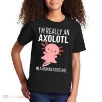 I'm Really An Axolotl In A Human Costume Halloween Funny  Kids T-Shirt thumb 2