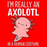 I'm Really An Axolotl In A Human Costume Halloween Funny  Santa Hat thumb 1