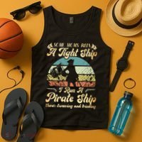 I Run A Pirate Ship Some Moms Run A Tight Ship For Cool Mom Tank Top thumb 4