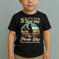 I Run A Pirate Ship Some Moms Run A Tight Ship For Cool Mom Toddler T-Shirt thumb 2