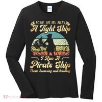 I Run A Pirate Ship Some Moms Run A Tight Ship For Cool Mom Women's Long Sleeve Shirt thumb 0