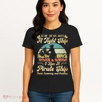 I Run A Pirate Ship Some Moms Run A Tight Ship For Cool Mom Women's T-Shirt thumb 4