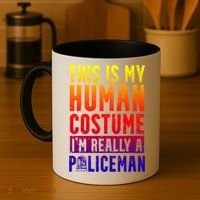 I'm Really A Policeman Police Officer Law Enforcement Gift Coffee Mug thumb 4