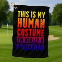 I'm Really A Policeman Police Officer Law Enforcement Gift Golf Towel thumb 1