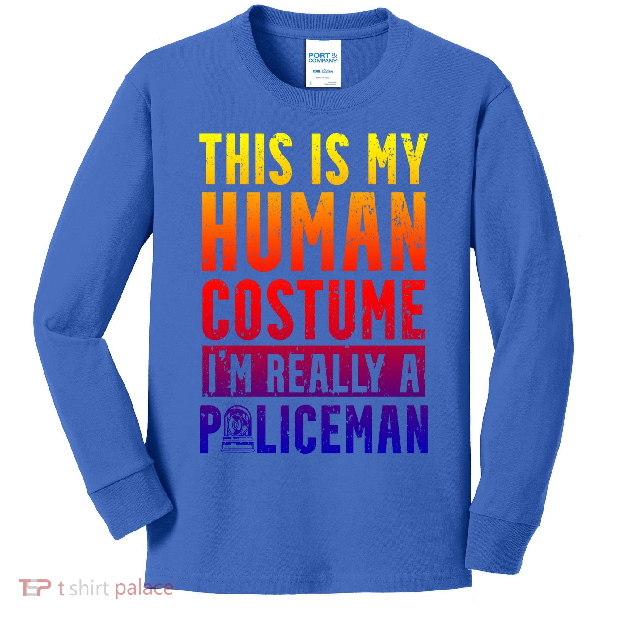 I'm Really A Policeman Police Officer Law Enforcement Gift Kids Long Sleeve Shirt