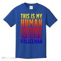 I'm Really A Policeman Police Officer Law Enforcement Gift Kids T-Shirt thumb 0