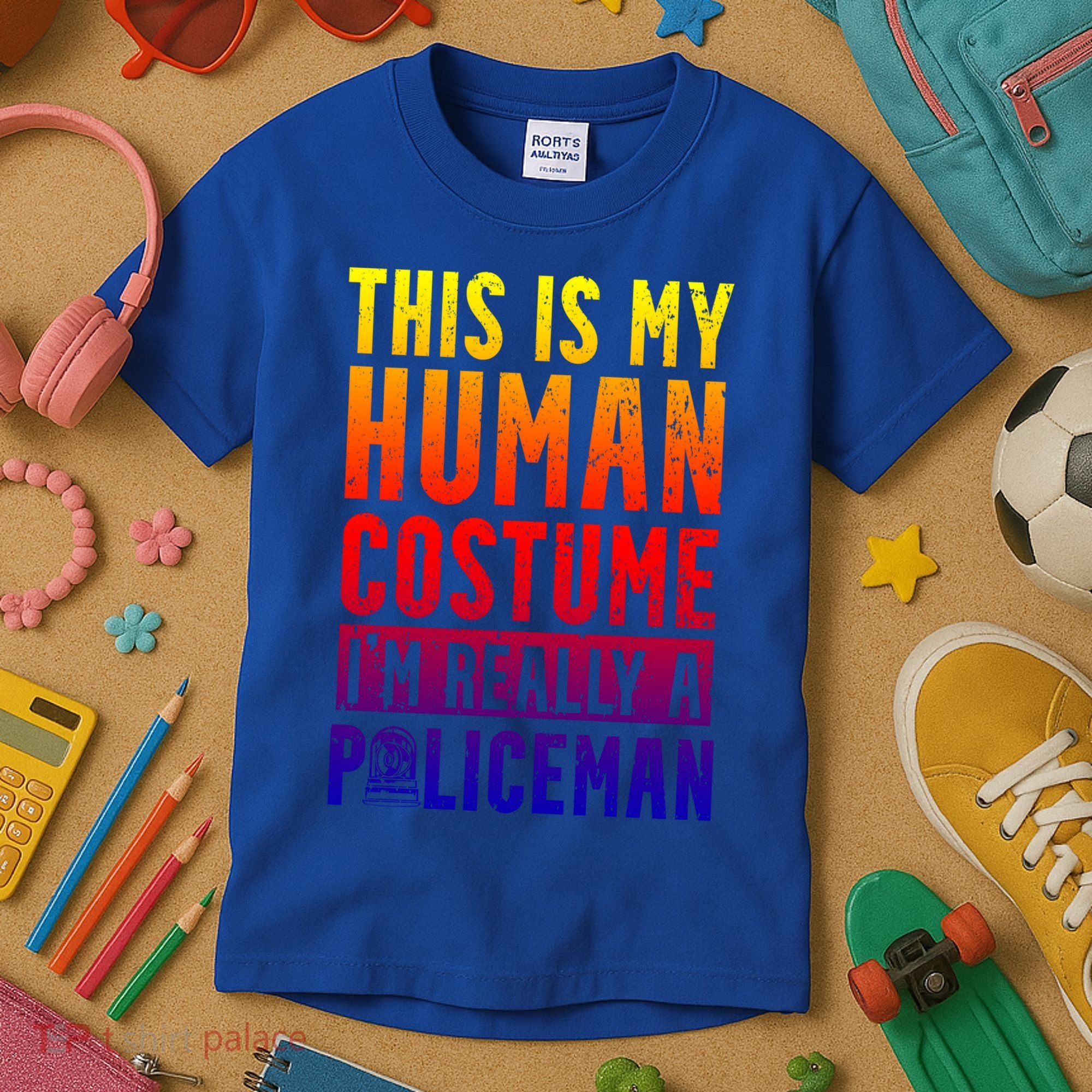 I'm Really A Policeman Police Officer Law Enforcement Gift Kids T-Shirt
