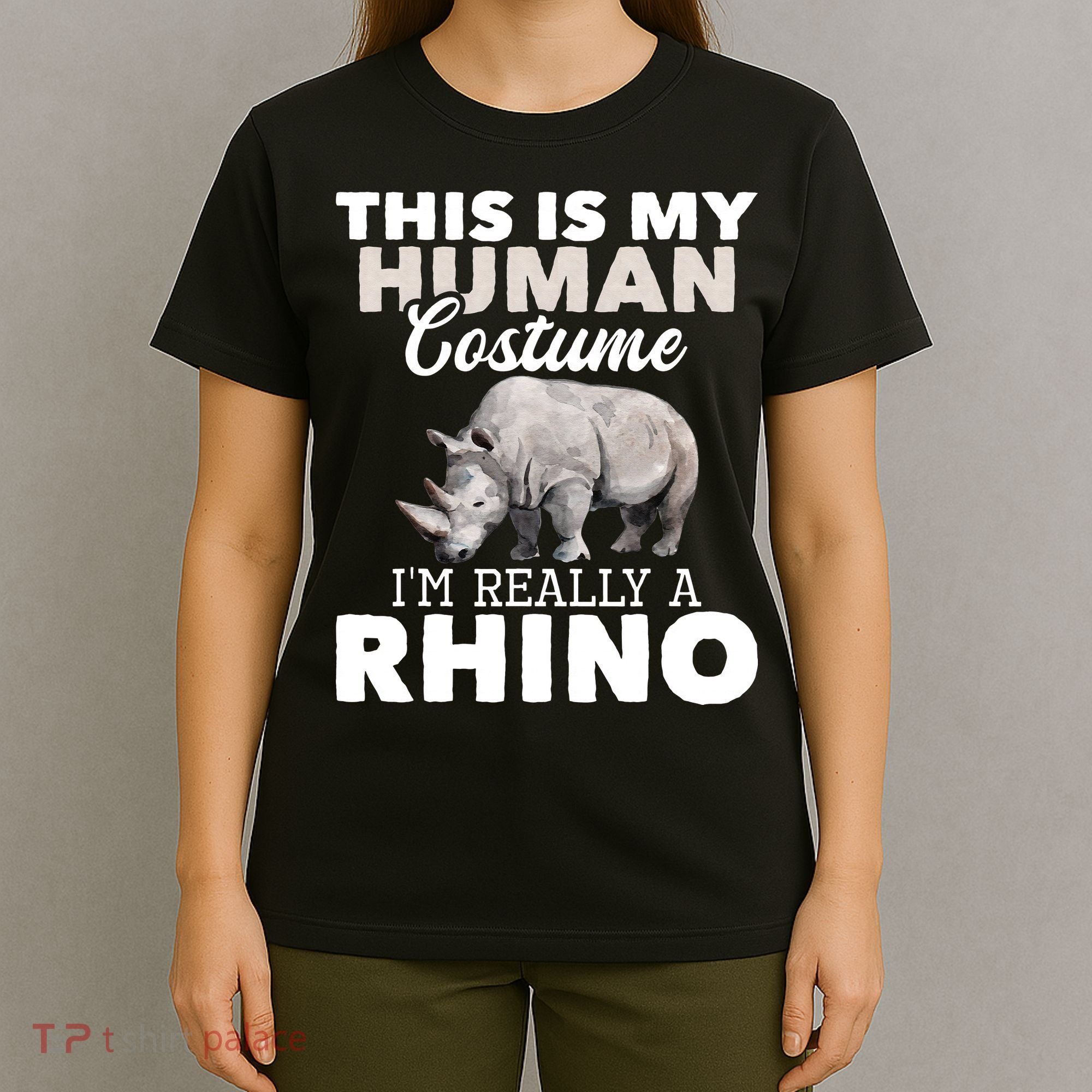I'm Really A Rhino Rhinoceros Zoology Safari Animal Lover T-Shirt