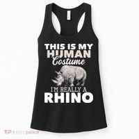I'm Really A Rhino Rhinoceros Zoology Safari Animal Lover Women's Tank Top thumb 0