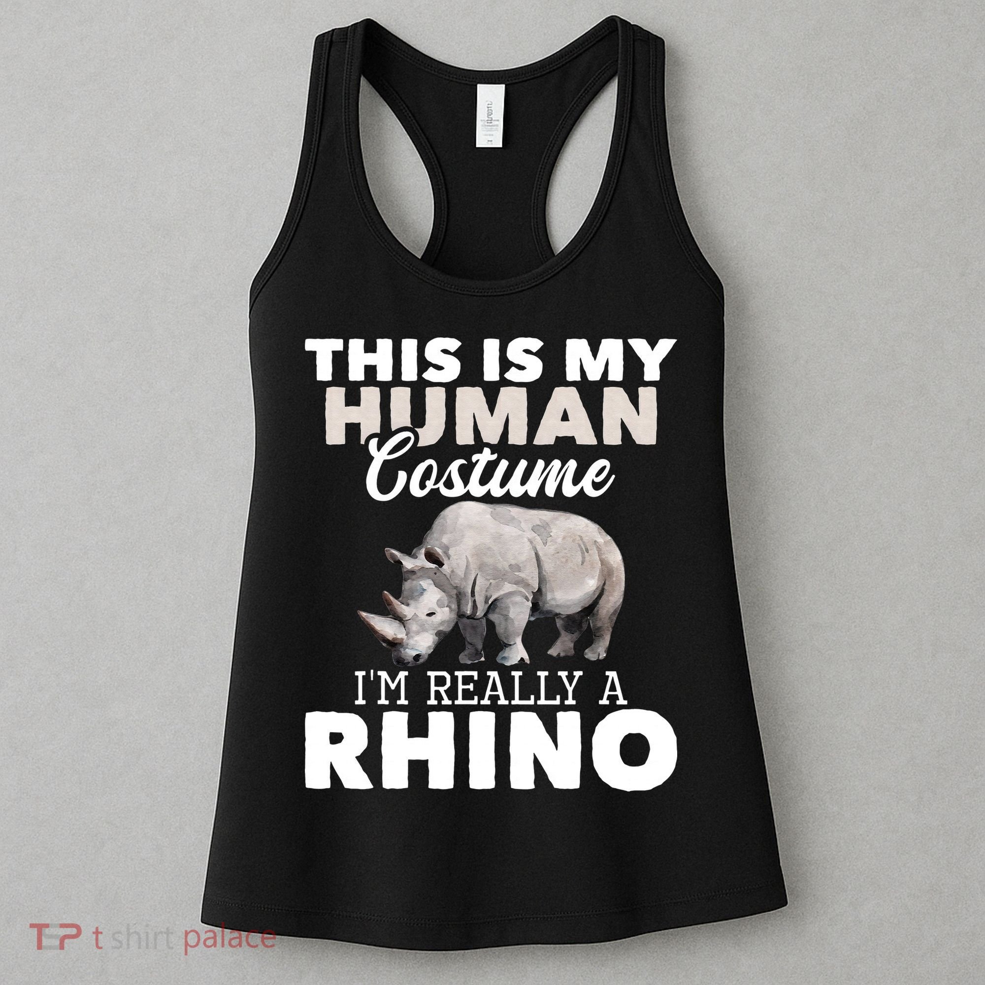 I'm Really A Rhino Rhinoceros Zoology Safari Animal Lover Women's Tank Top