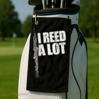 I Reed A Lot Oboe Player Funny Oboes Music Gift Golf Towel thumb 2