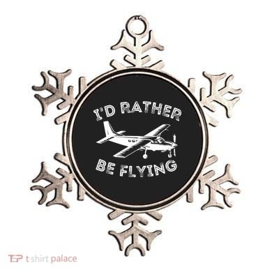 Id Rather Be Flying Funny Pilot Aviation Airplane Gift Ornament