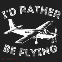 Id Rather Be Flying Funny Pilot Aviation Airplane Gift Golf Towel thumb 3