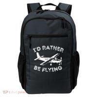 Id Rather Be Flying Funny Pilot Aviation Airplane Gift Backpack thumb 0