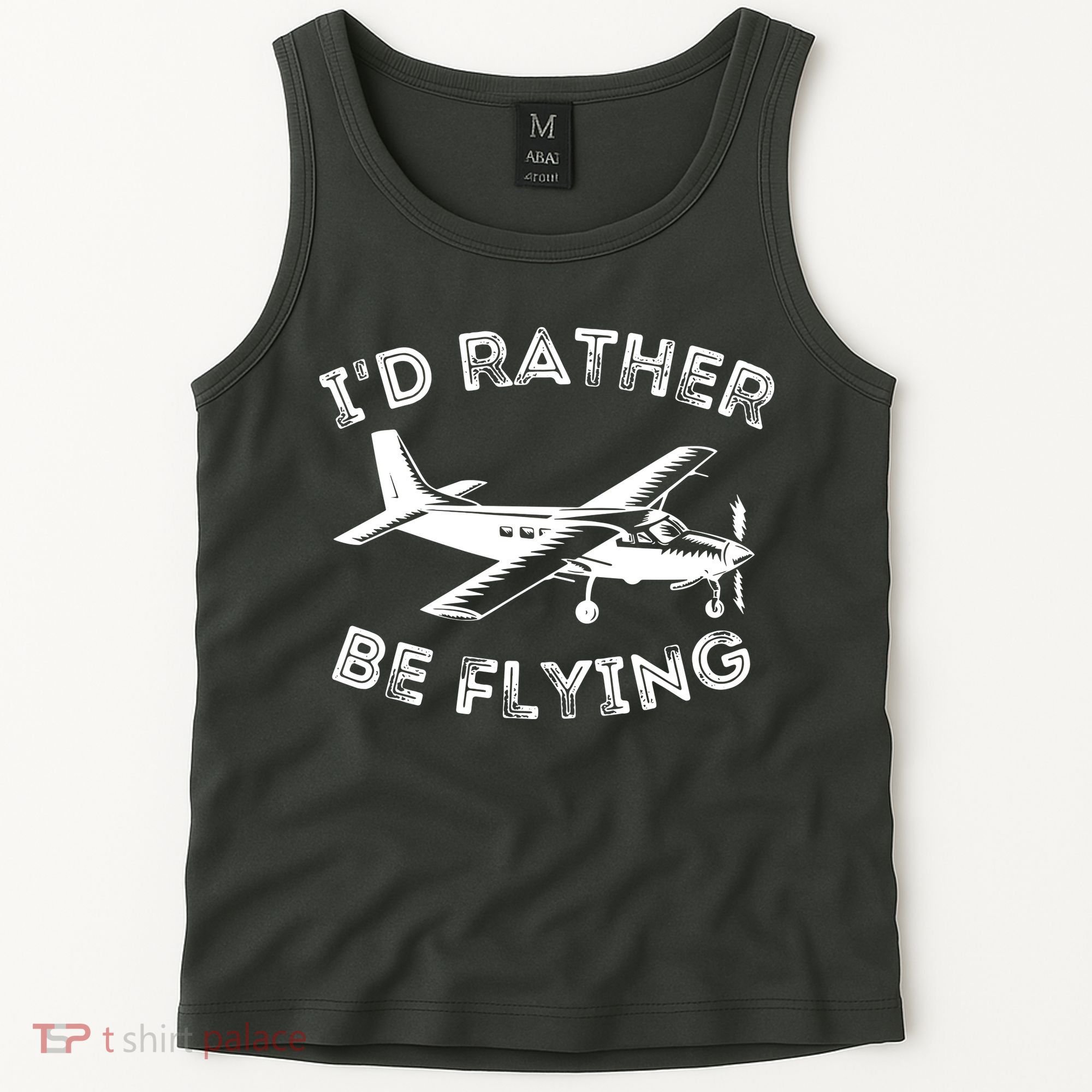 Id Rather Be Flying Funny Pilot Aviation Airplane Gift Tank Top